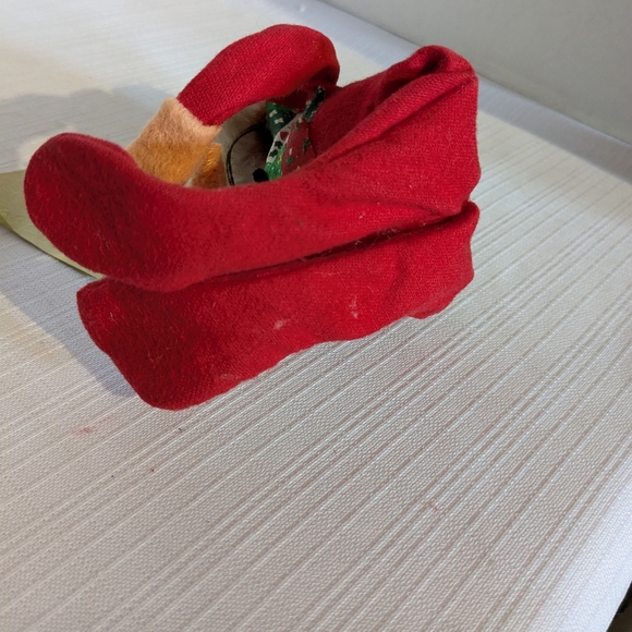 AnnaLee Santa Clause poseable doll VTG 1963 wearing a quilt pattern vest - Picture 7 of 10